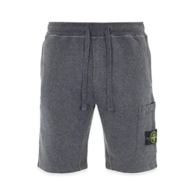 Stone Island 64620 BRUSHED COTTON FLEECE_REGULAR FIT "Dark Grey Malange"