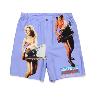 WACKO MARIA Hollywood Chainsaw Hookers / Hawaiian Shorts "Purple"