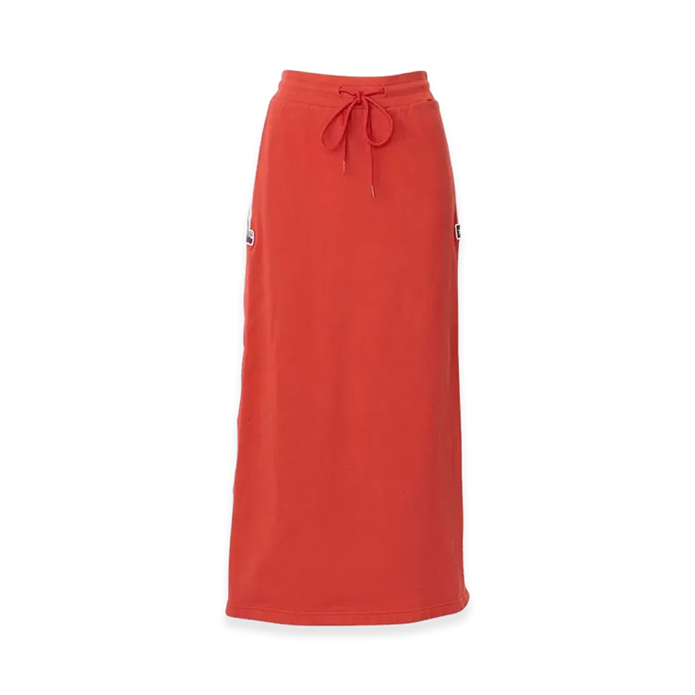 HYSTERIC GLAMOUR Women's SEE NO EVIL Patch Long Skirt "Red"