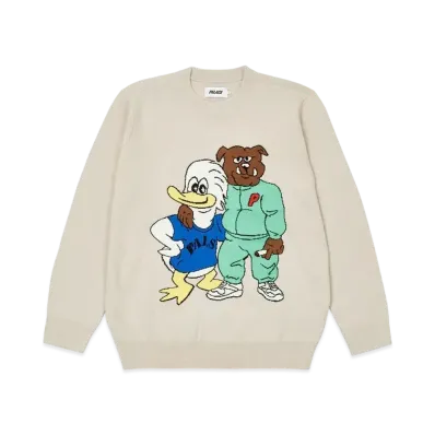 PALACE DOG AND DUCK KNIT "Cream"