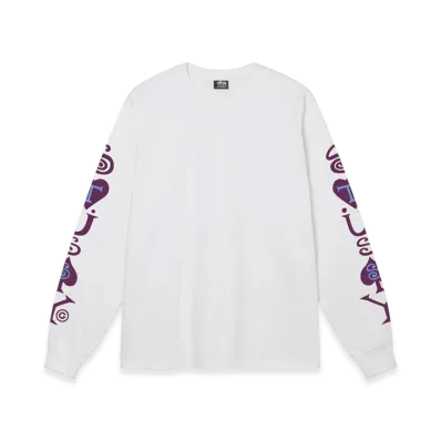 Stussy Hearts & Spades LS Tee "White"