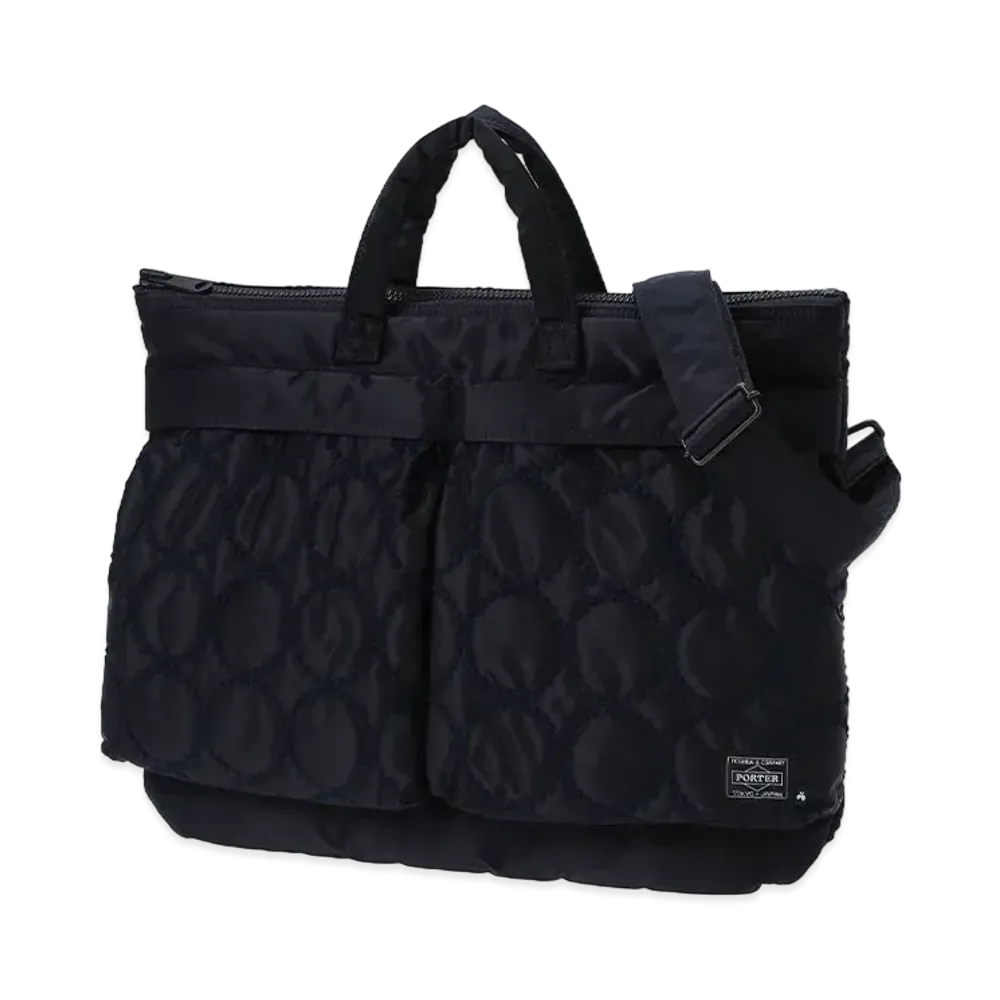 PORTER x mina perhonen 2Way Short Helmet Bag tambourine "Navy"
