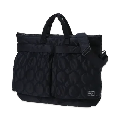PORTER x mina perhonen 2Way Short Helmet Bag tambourine "Navy"