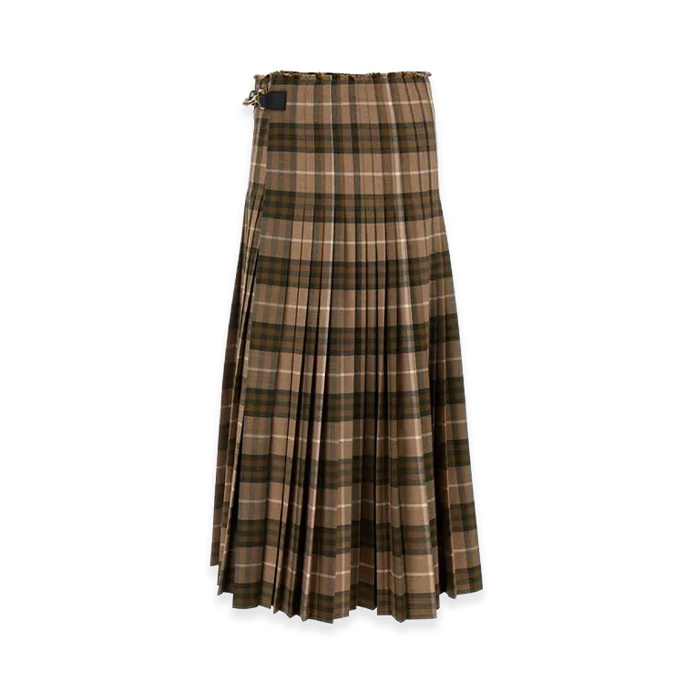 Burberry Women's Embroidered Polyester Blend Skirt "Brown"