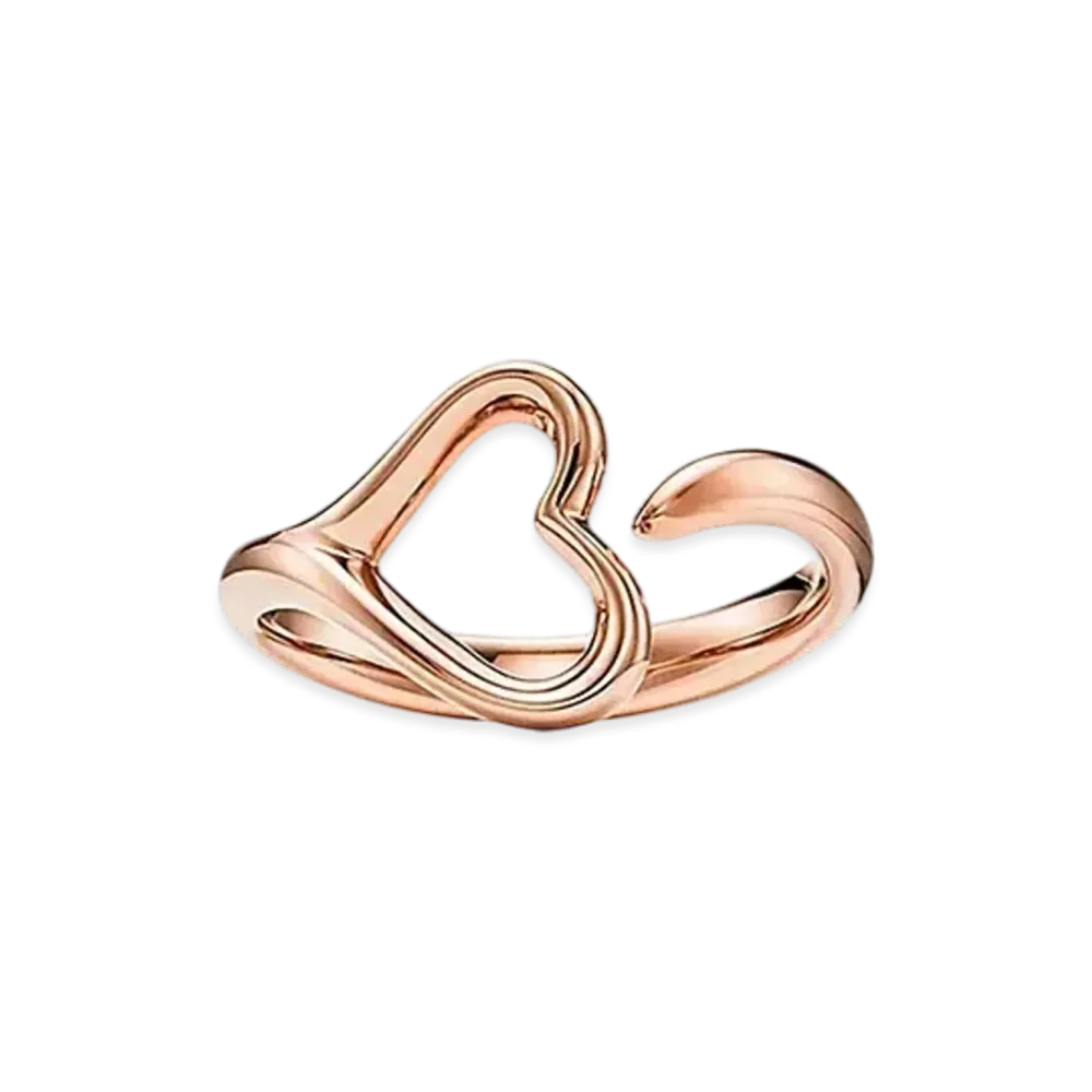 Tiffany & Co. Elsa Peretti Open Heart Ring 18K "Rose Gold"