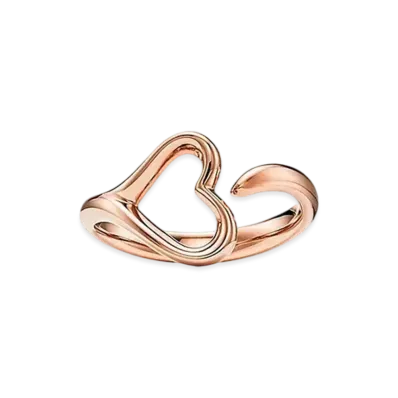 Tiffany & Co. Elsa Peretti Open Heart Ring 18K "Rose Gold"
