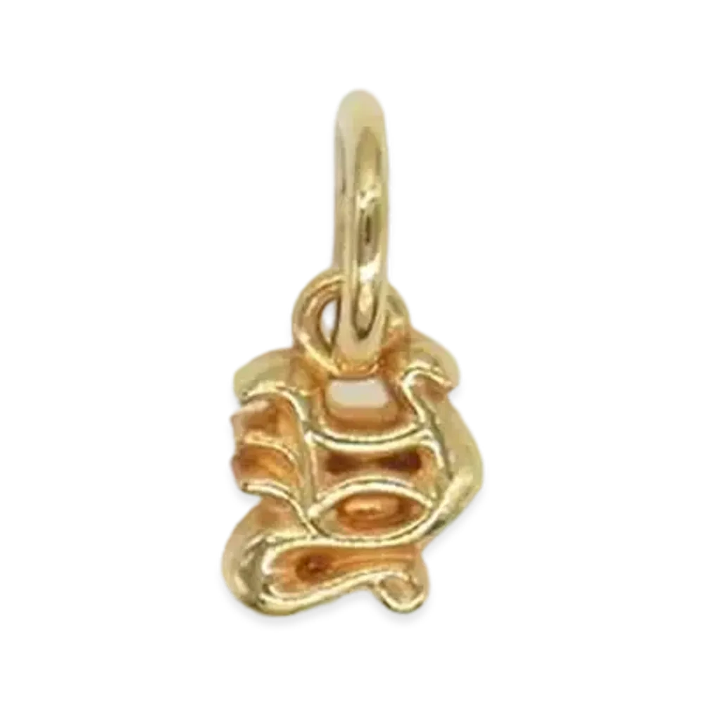 Chrome Hearts 22K Alphabet Stack Charm Y Initial Charm "Yellow Gold"