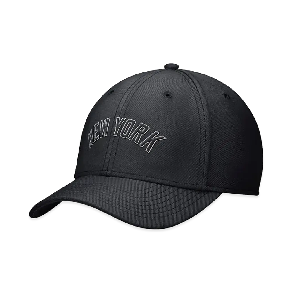 MLB x Nike Yankees Dri-FIT Structured Swooshflex Cap "Black"