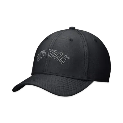 MLB x Nike Yankees Dri-FIT Structured Swooshflex Cap "Black"
