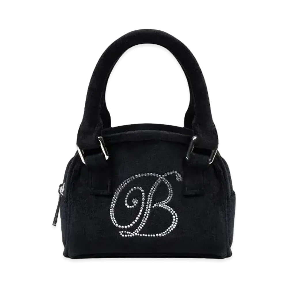 Blackeyepatch B Emblem Velour Mini Bag "Black"