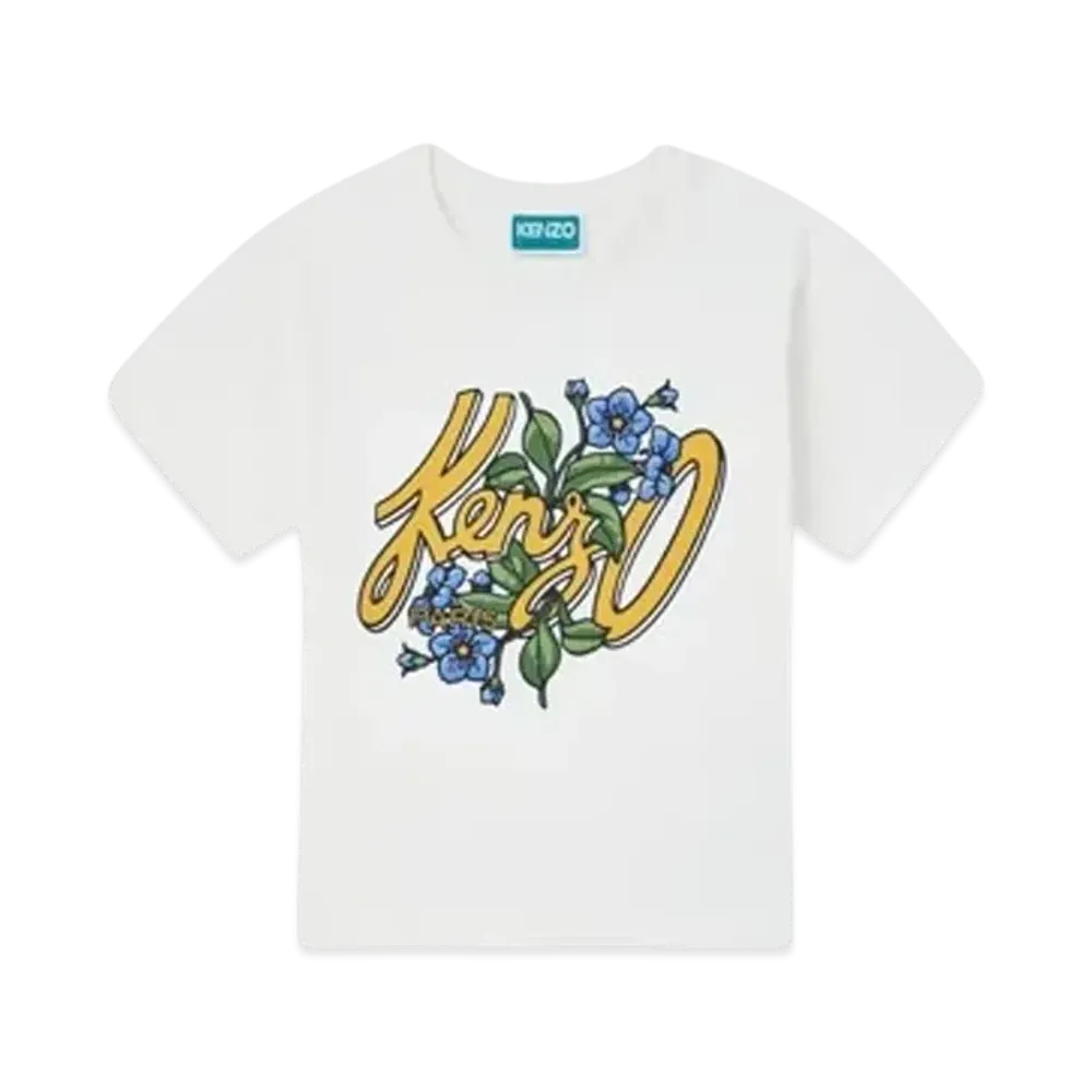 KENZO 'Blue Jungle' Cotton T-shirt "Brush"