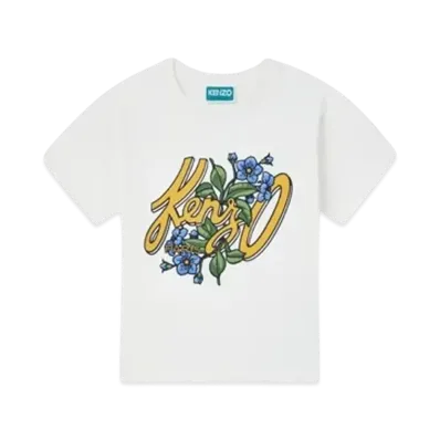 KENZO 'Blue Jungle' Cotton T-shirt "Brush"
