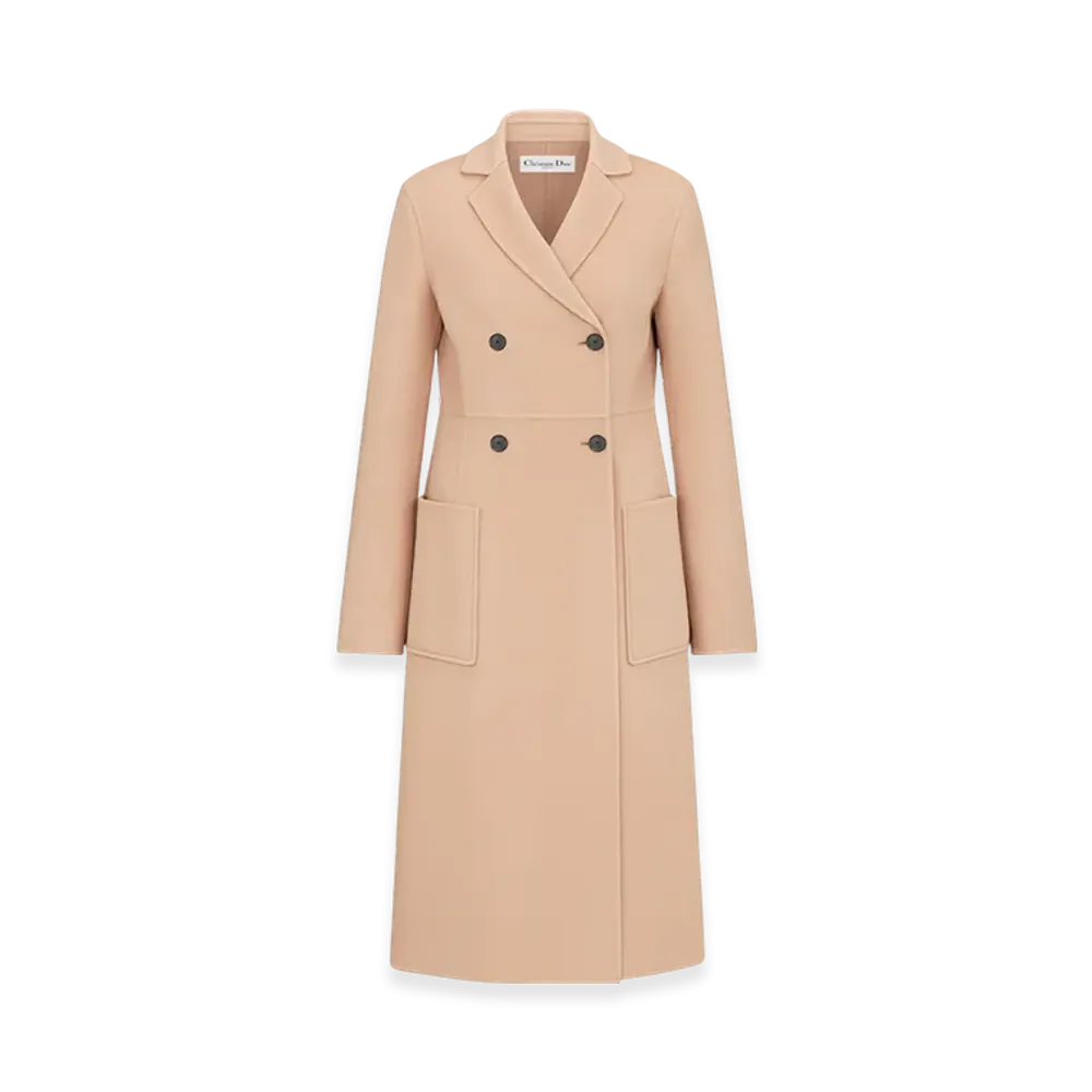 Dior Women's Coat Double Sided Wool Cashmere "Beige"