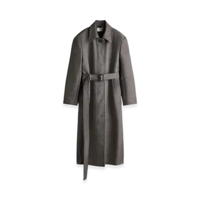 H&M x Stella McCartney Women's Wool Car Coat "Dark Gray"