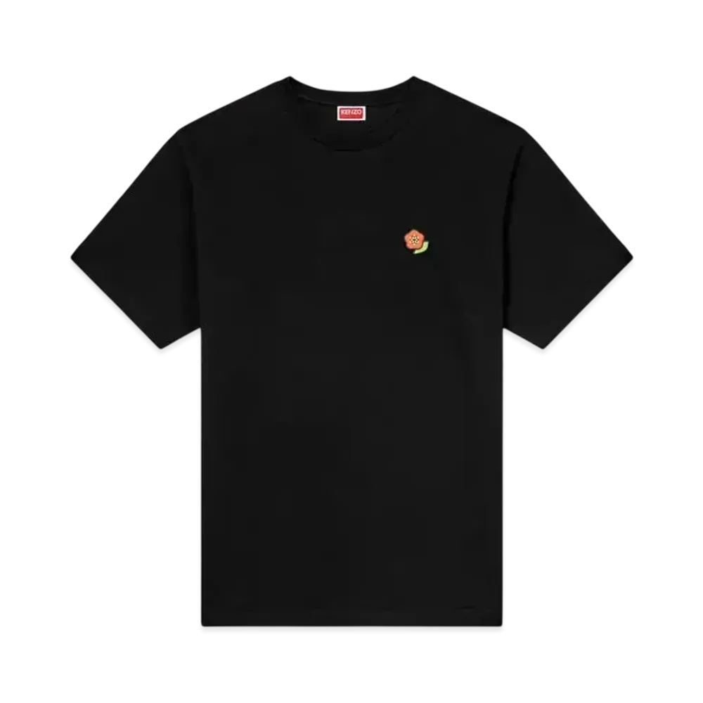KENZO 'POP' Embroidery T-shirt in Cotton "Black"