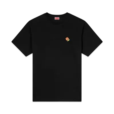 KENZO 'POP' Embroidery T-shirt in Cotton "Black"