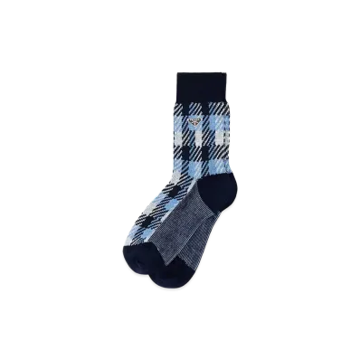 PRADA Women's Embroidestretch Cotton Socks "Blue"
