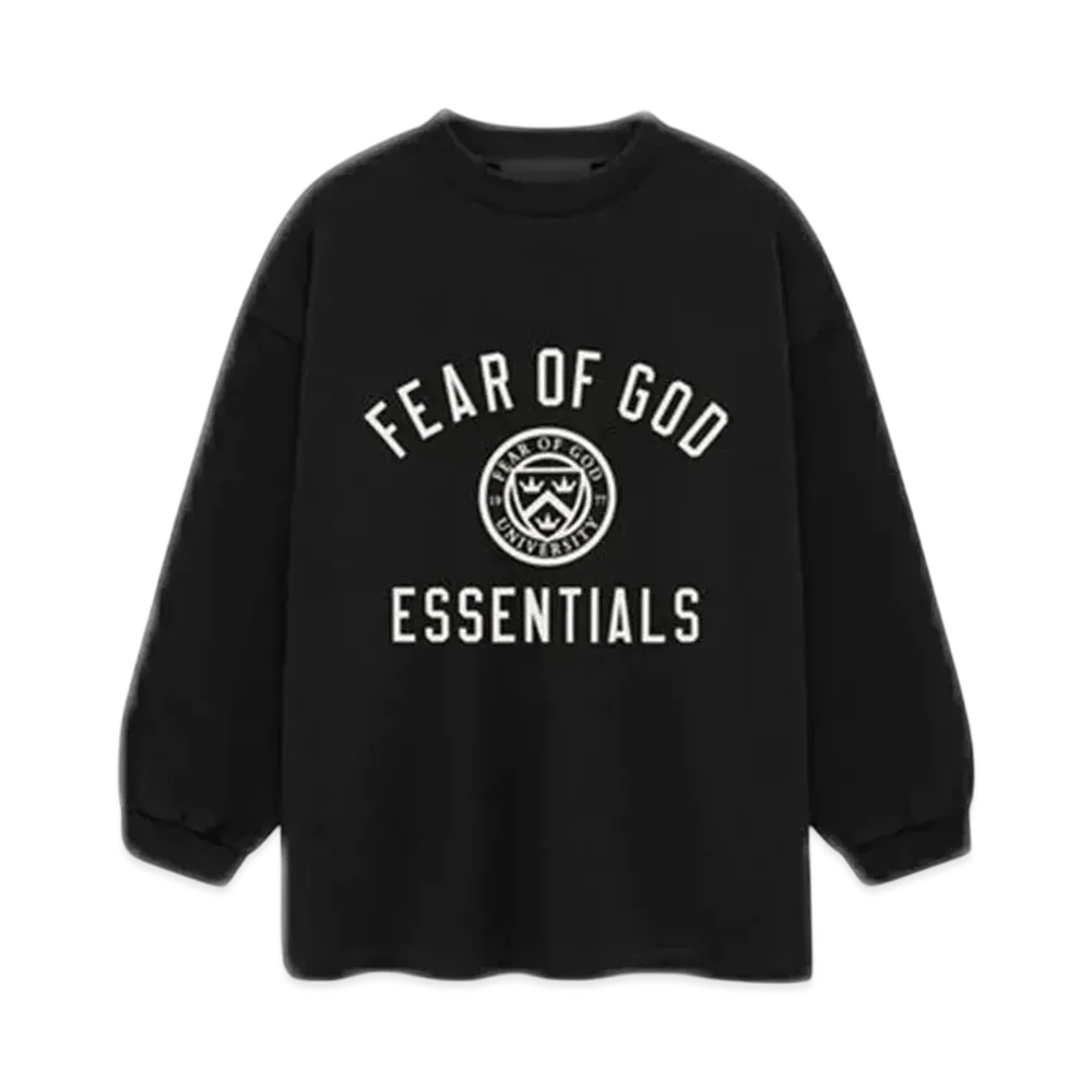 FEAR OF GOD Essentials Kid's Jersey Long Sleeve Tee "Black"