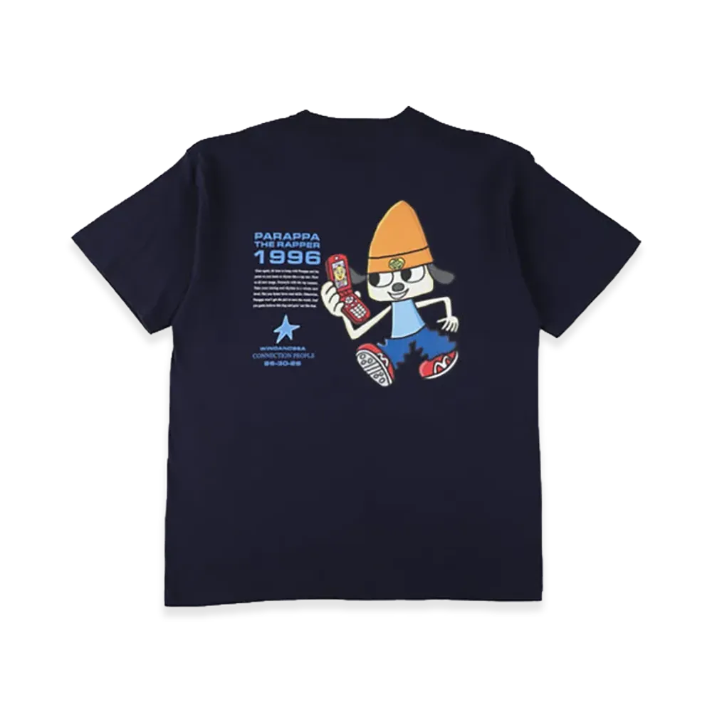 WIND AND SEA x Parappa The Rapper Parappa Mobile Phone Tee "Navy"