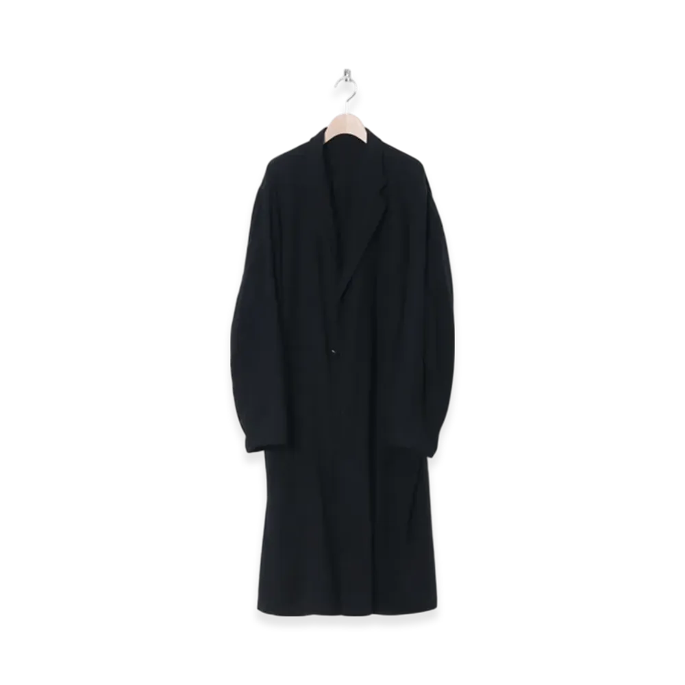 COMOLI Silk Nep Work Coat "Black"