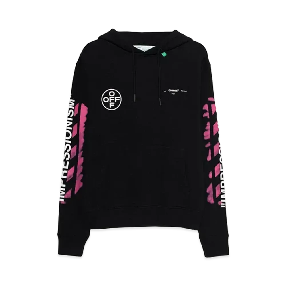 OFF-WHITE Diag Stencil Hoodie "Black"