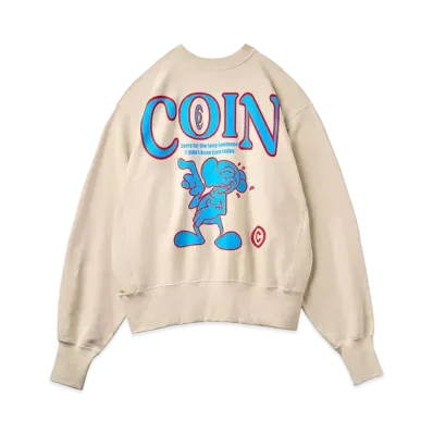 COIN PARKING DELIVERY Bridge Love Silk Sweat Shirt "Ivory"