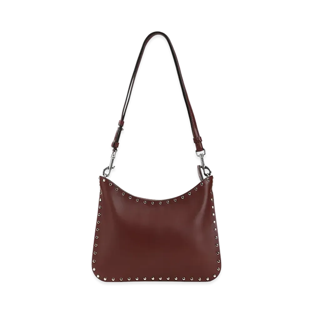 PHOEBE PHILO Women's Stud Gig Small Bag "Chestnut Silver"