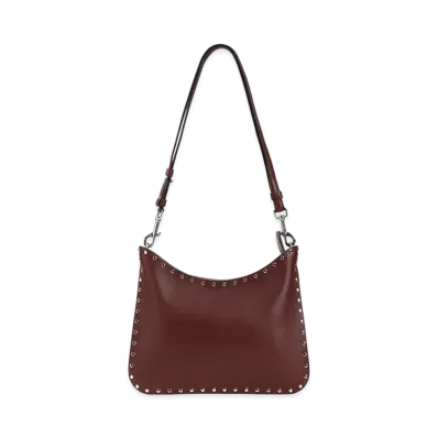 PHOEBE PHILO Women's Stud Gig Small Bag "Chestnut Silver"
