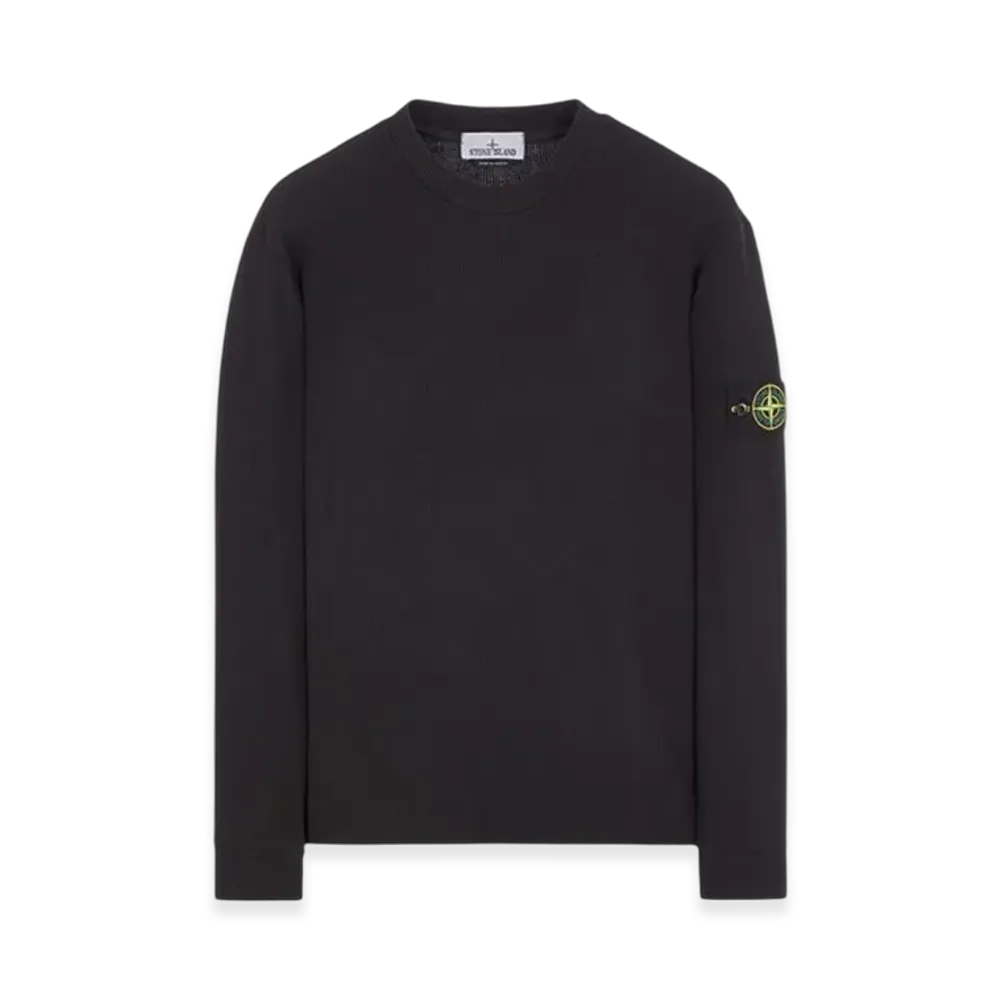 Stone Island 62656 Cardigan Crewneck Sweatshirt - 24SS "Black"