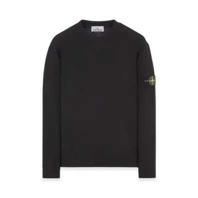 Stone Island 62656 Cardigan Crewneck Sweatshirt - 24SS "Black"