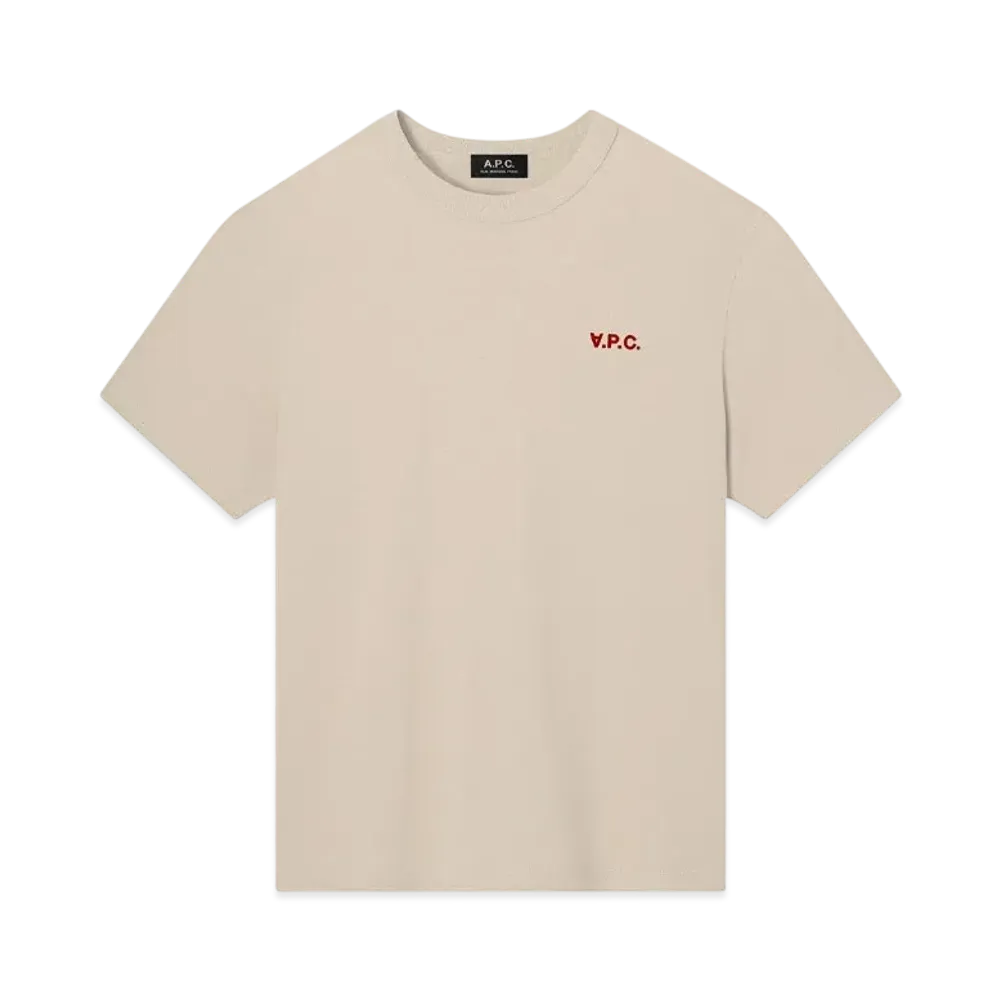 A.P.C. Boxy Petit VPC T-Shirts "Mastic/Red"