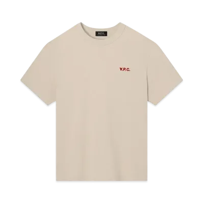 A.P.C. Boxy Petit VPC T-Shirts "Mastic/Red"