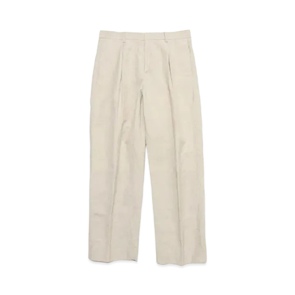 SOPHNET. Linen Wool 1Tuck Slacks "Beige"