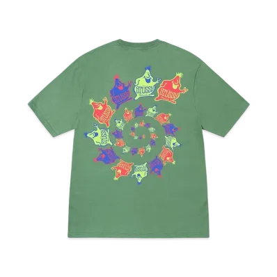 Stussy Mr. Blob Spiral Tee "Green"