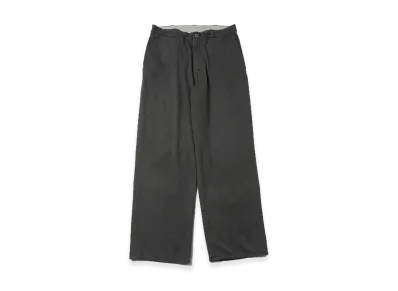 A.PRESSE Vintage Black Chambray Work Pants "Black"