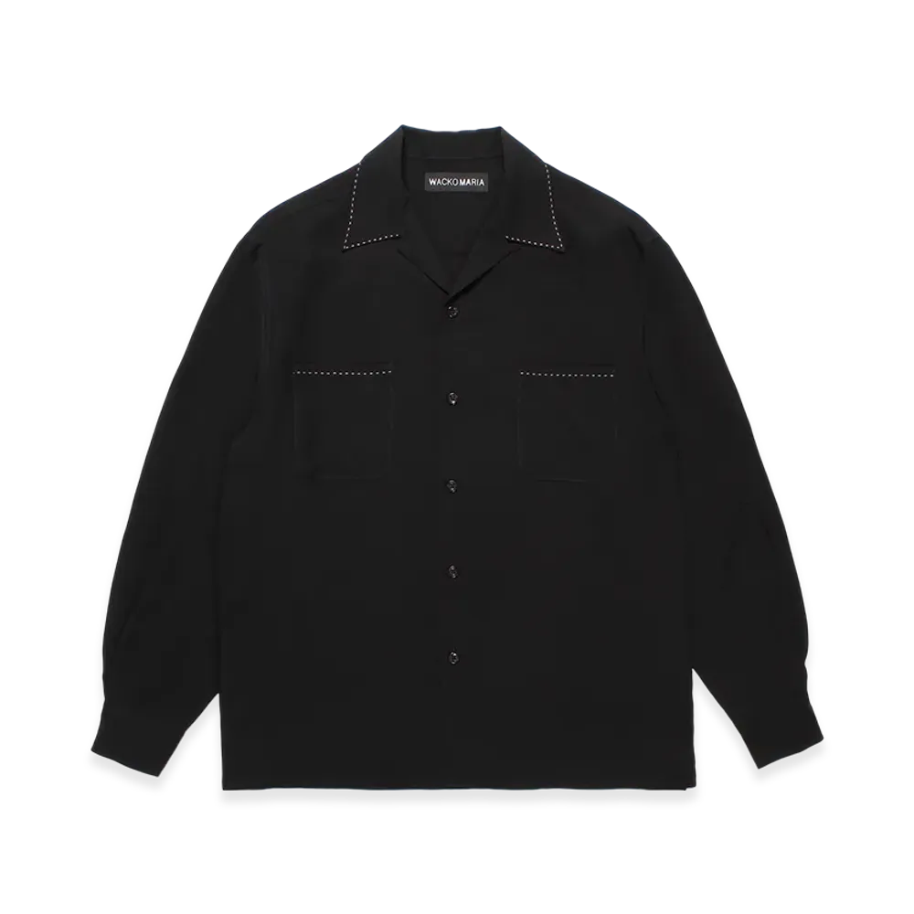 WACKO MARIA 50'S Open Collar Shirt "Black"