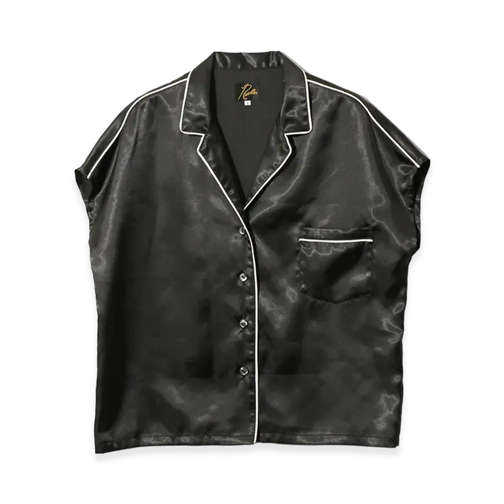 NEEDLES French Sleeve Blouse - Poly Sateen "Black"