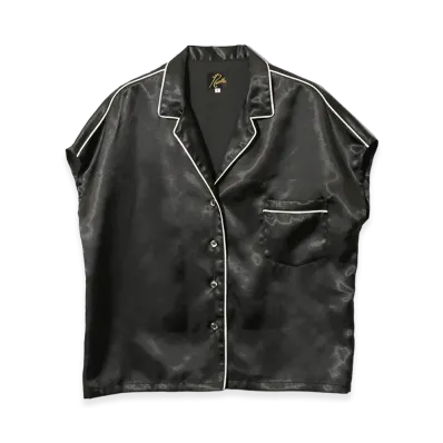 NEEDLES French Sleeve Blouse - Poly Sateen "Black"
