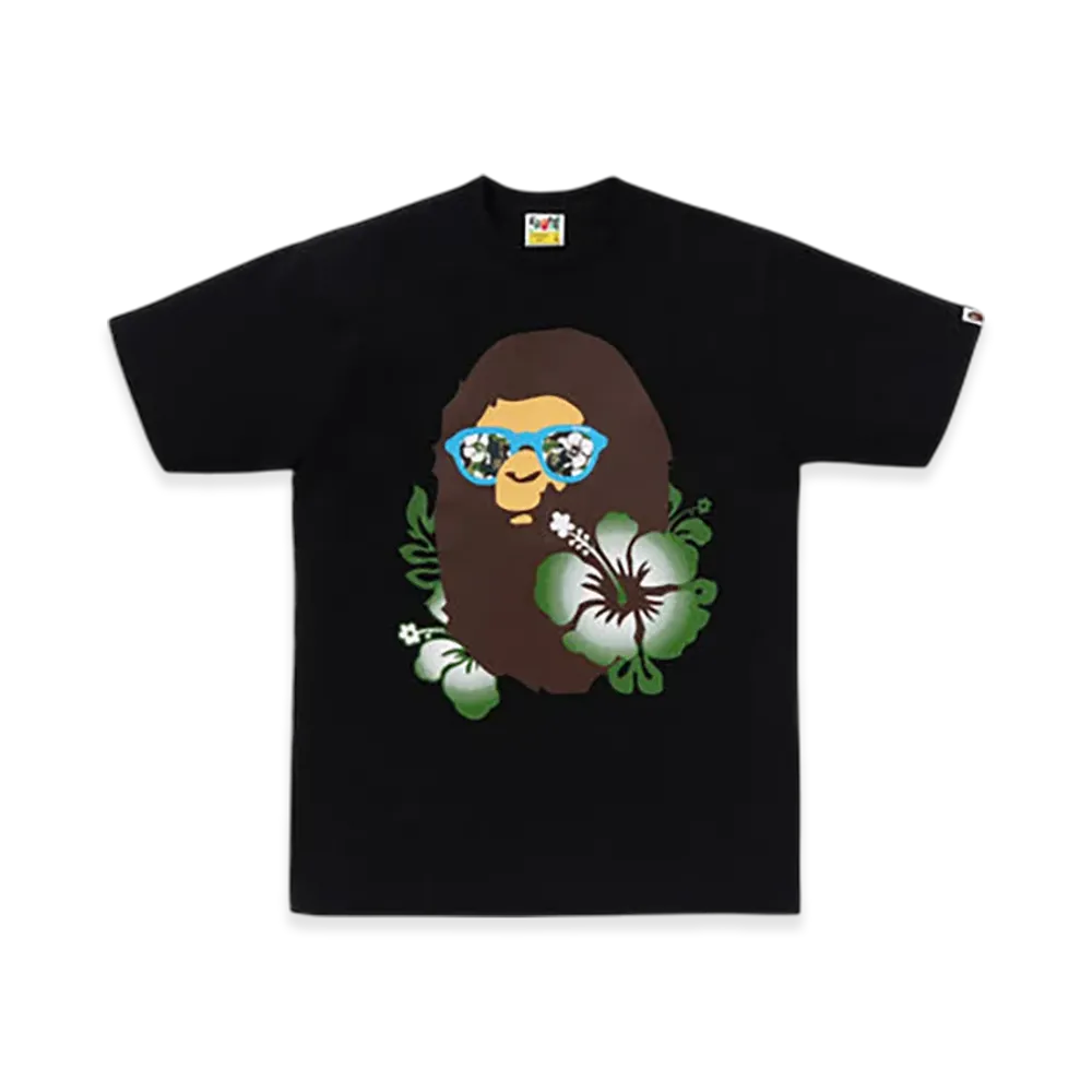 A BATHING APE ABC Resort Camo Ape Head Tee "Black"