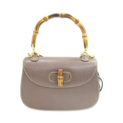 GUCCI Classic Top Handle Small Bamboo Leather "Dark Brown"
