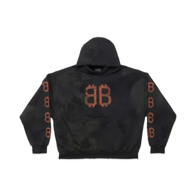 BALENCIAGA Women's Crypto Hoodie Medium Fit "Black"