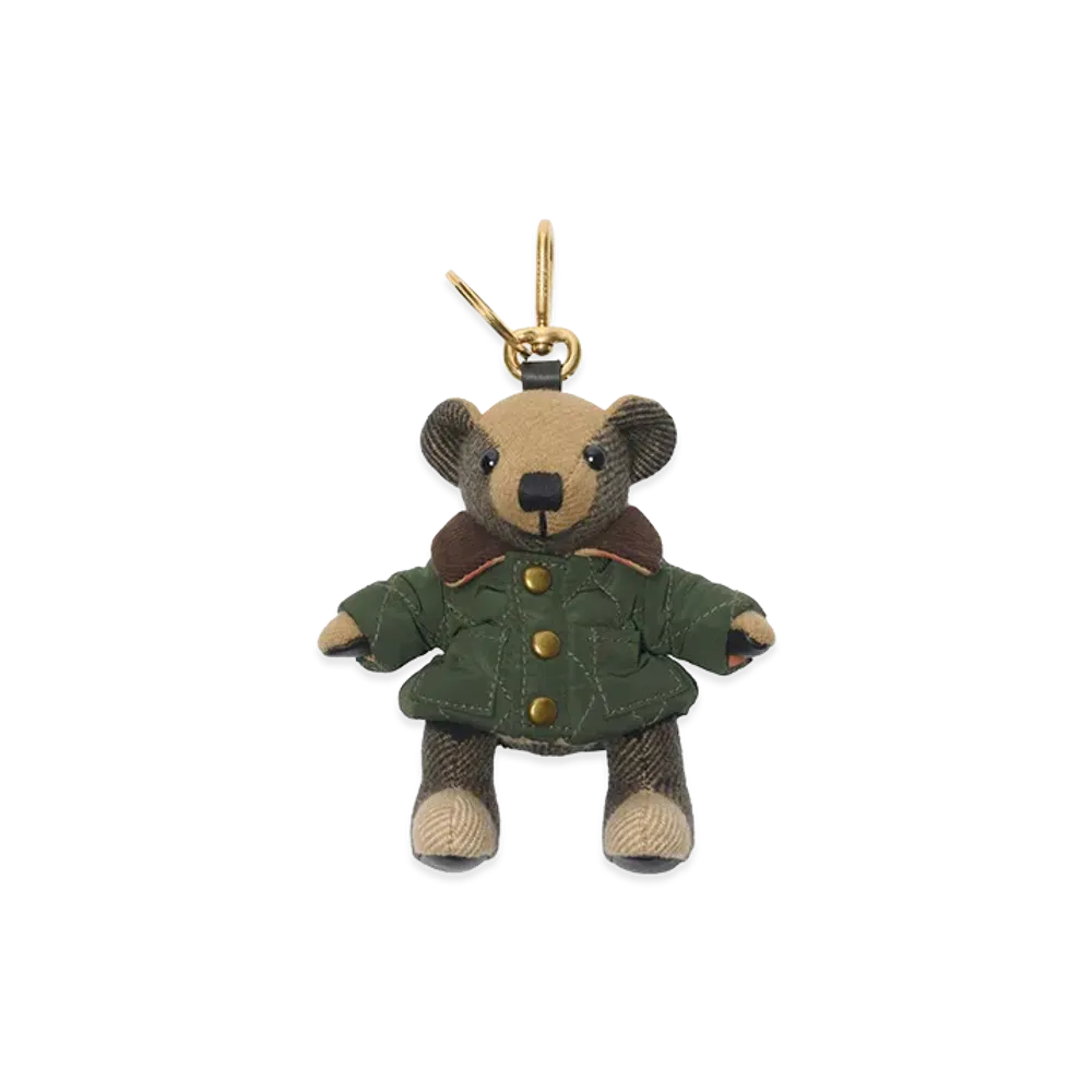 Burberry Women's Teddy Bear Keyring Charm "Green"