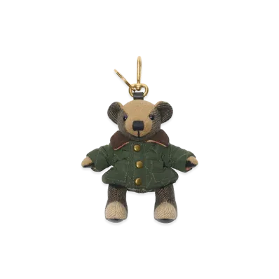 Burberry Women's Teddy Bear Keyring Charm "Green"