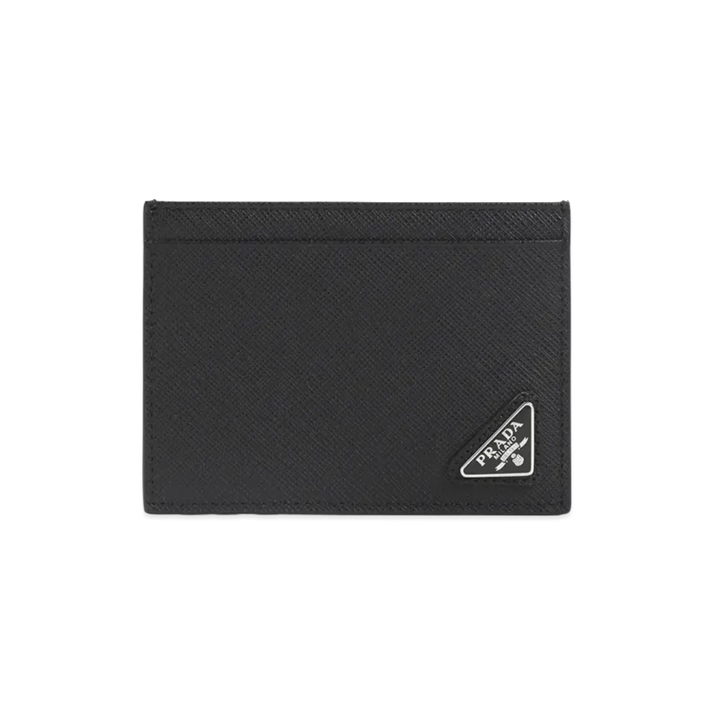 PRADA Calf Leather Card Holder "Black"