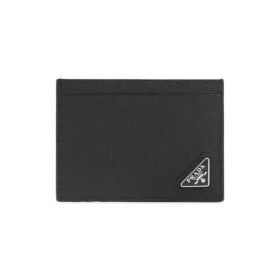 PRADA Calf Leather Card Holder "Black"