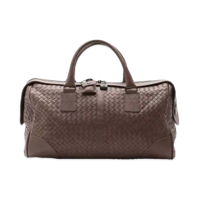 Bottega Veneta Intrecciato leather 2WAY Boston Bag "Brown"
