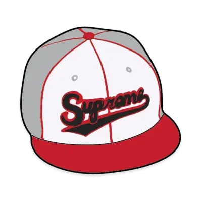 Supreme Piping Script Logo New Era "Grey"