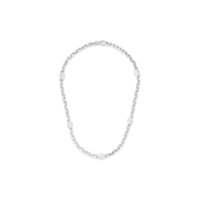 GUCCI Interlocking Chain Necklace "Silver"