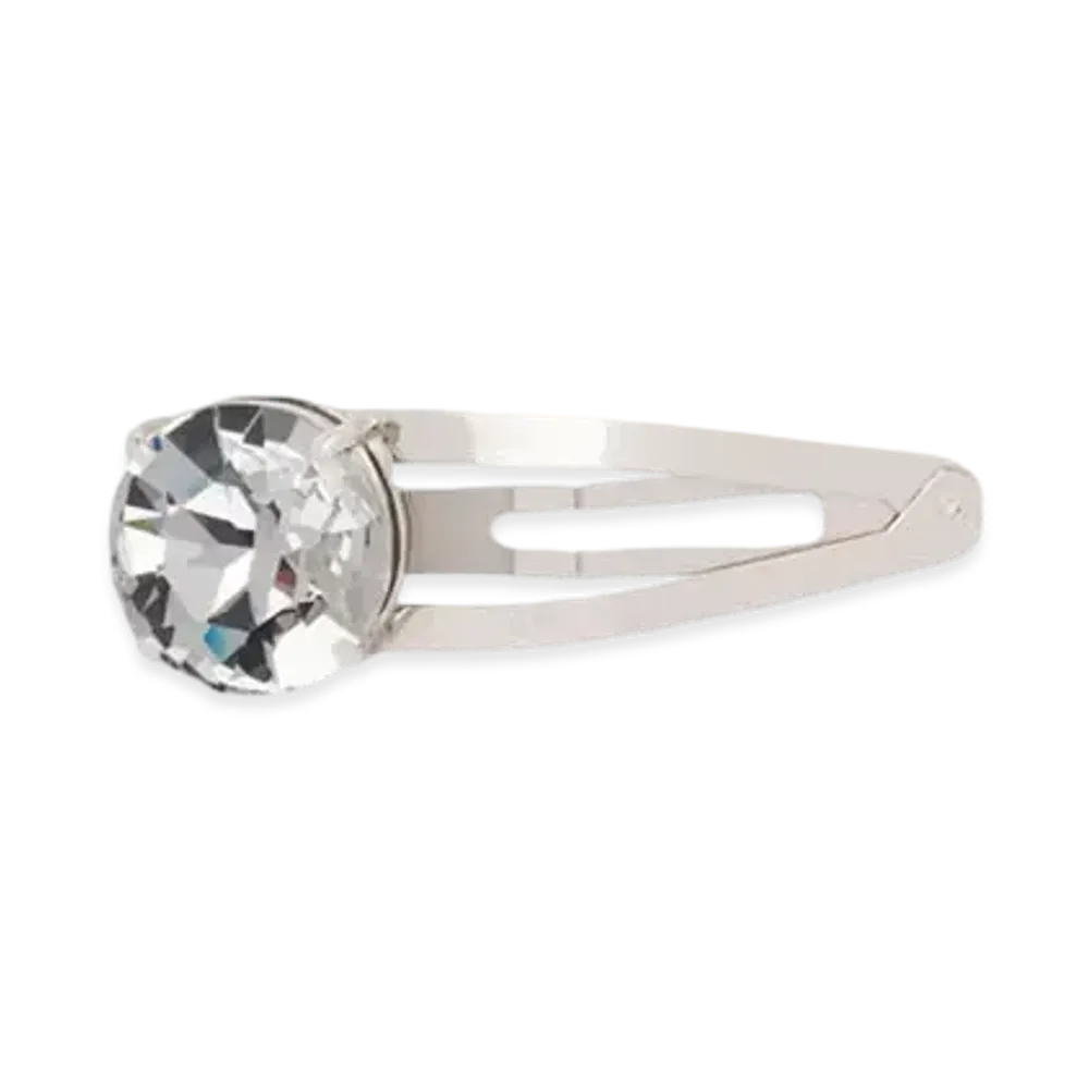 MIU MIU Crystal Hair Clip "Light Gray/White/Crystal"