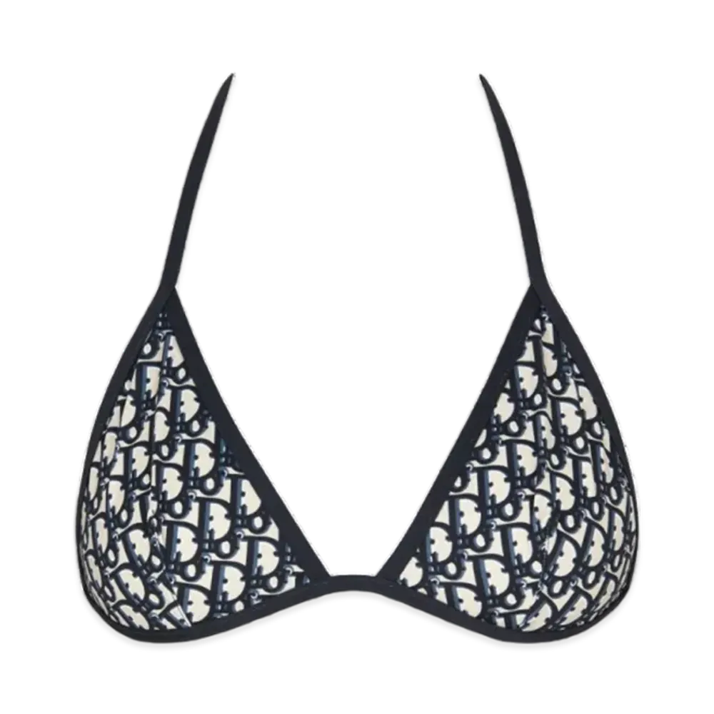 Dior Women's Bikini Top Dior Oblique "Blue"